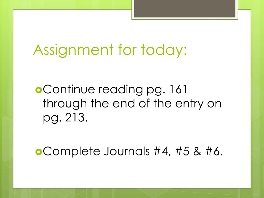 assignment for today 4