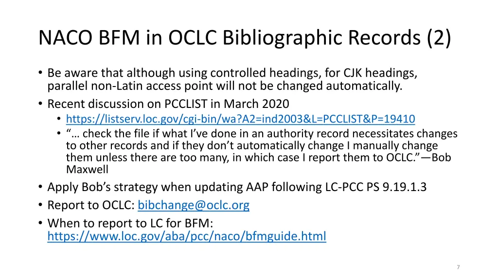 naco bfm in oclc bibliographic records 2