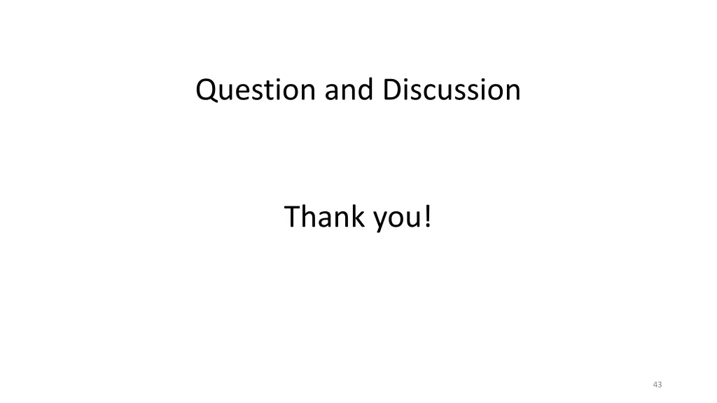 question and discussion