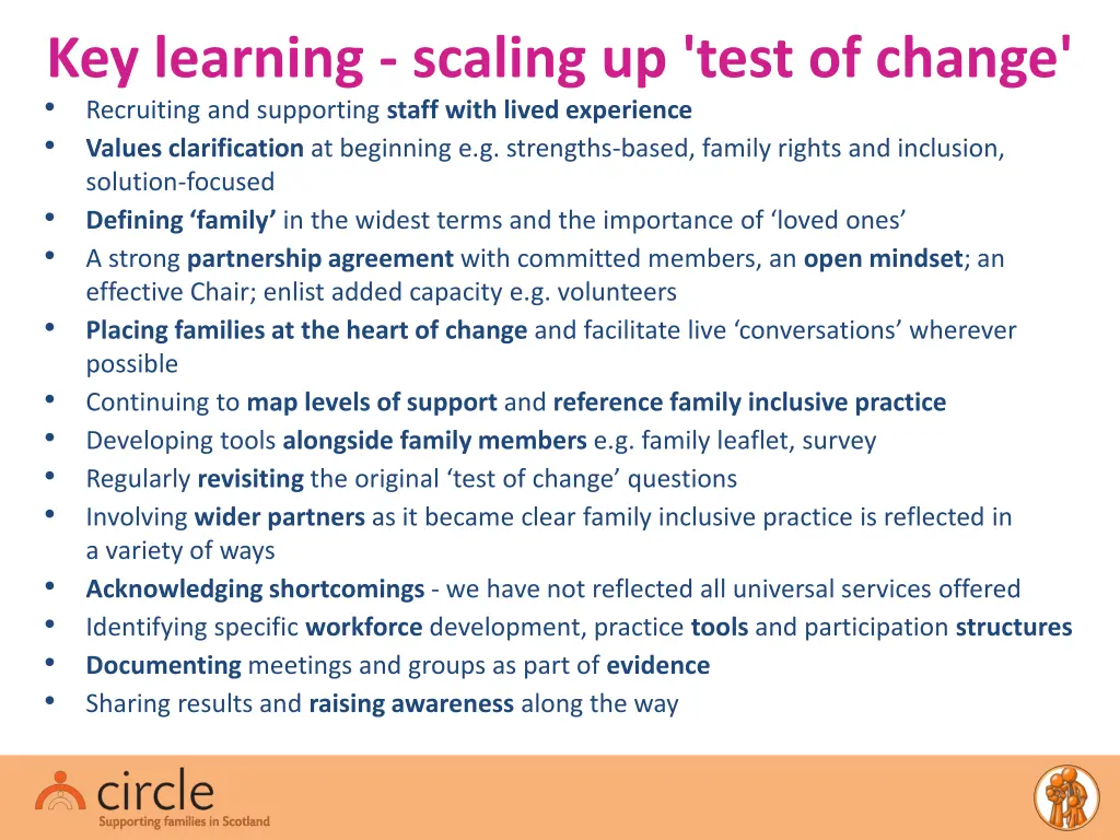 key learning scaling up test of change recruiting