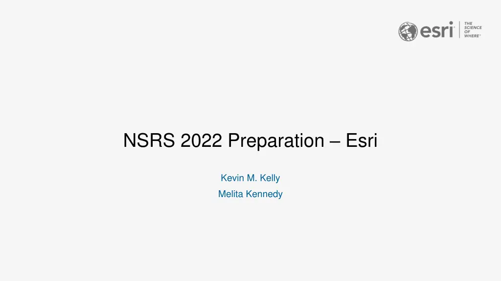 nsrs 2022 preparation esri