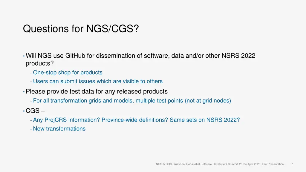 questions for ngs cgs