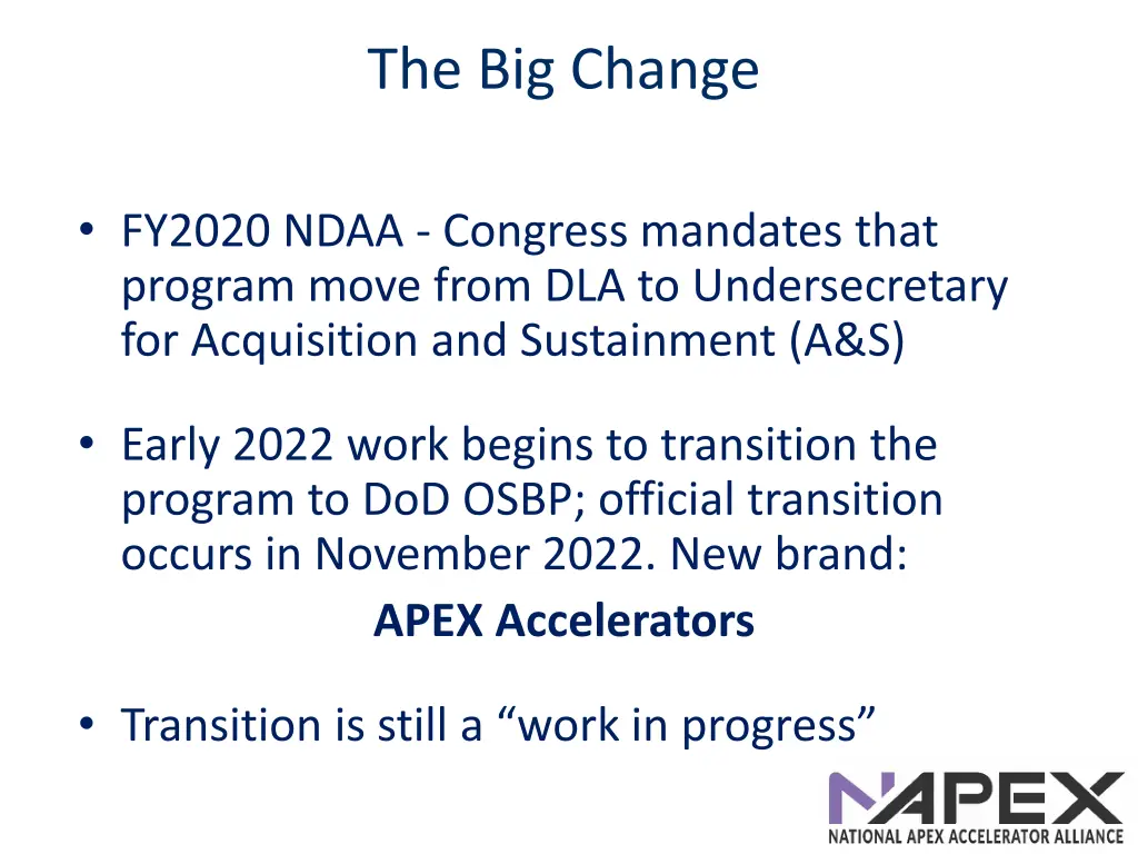 the big change