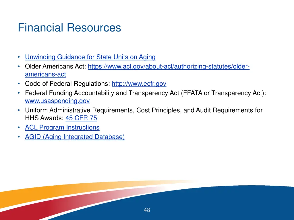 financial resources