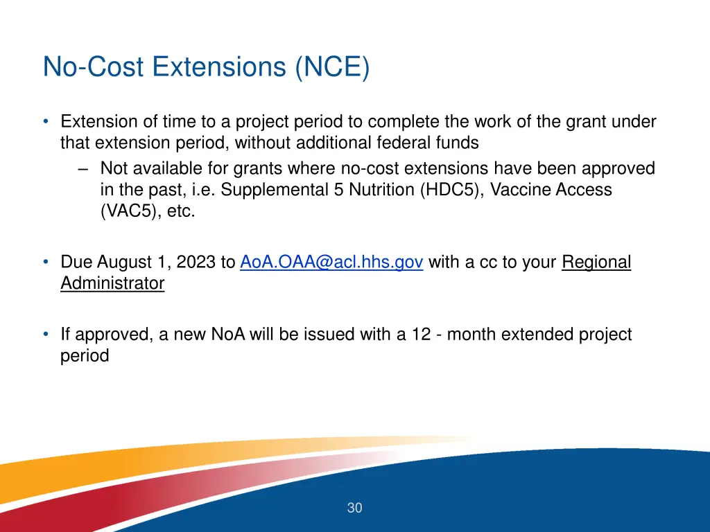no cost extensions nce