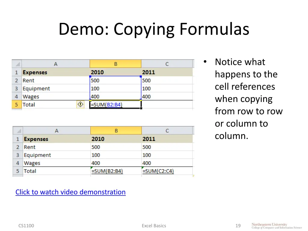 demo copying formulas