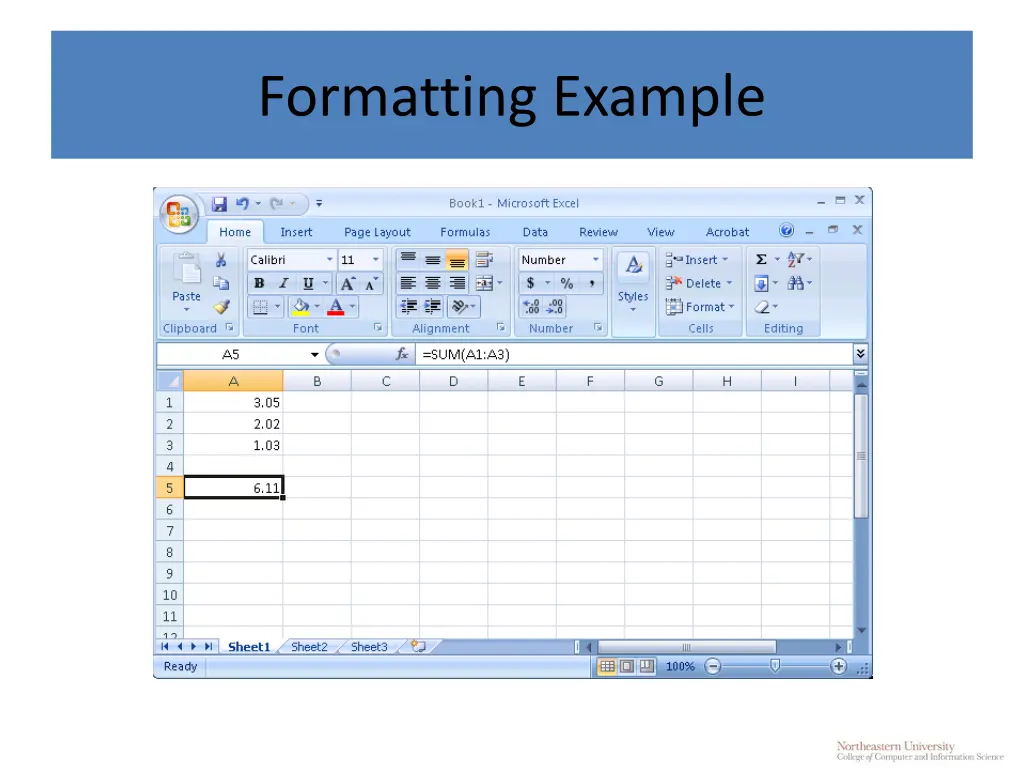 formatting example