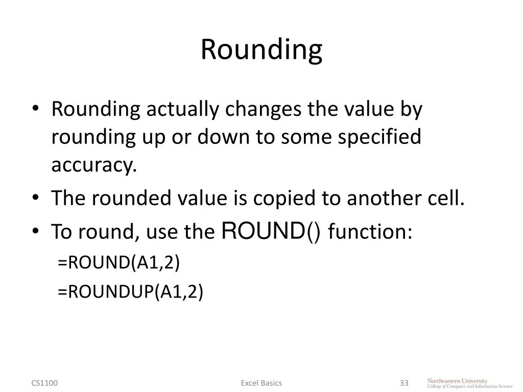 rounding