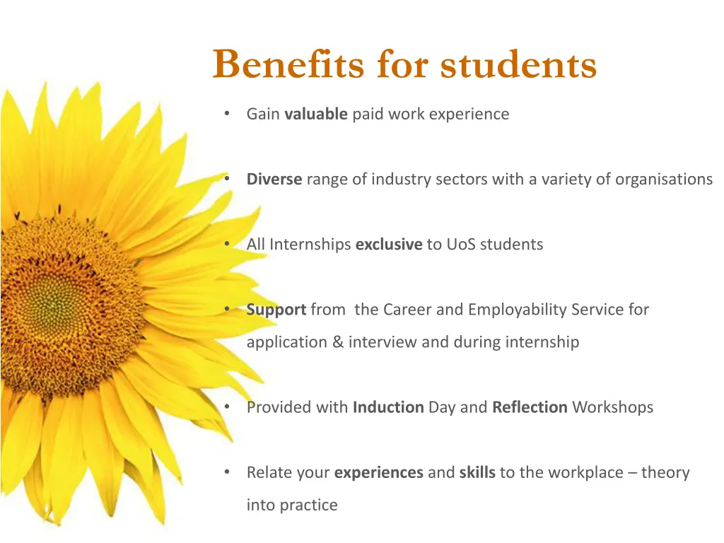 benefits for students