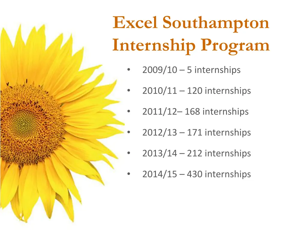 excel southampton internship program