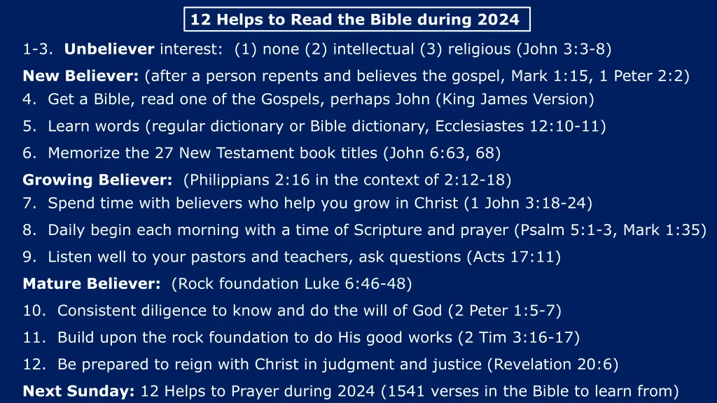 12 helps to read the bible during 2024 1