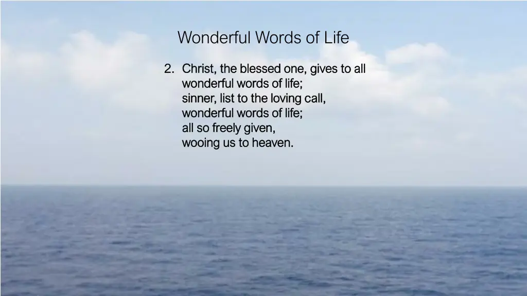 wonderful words of life 3