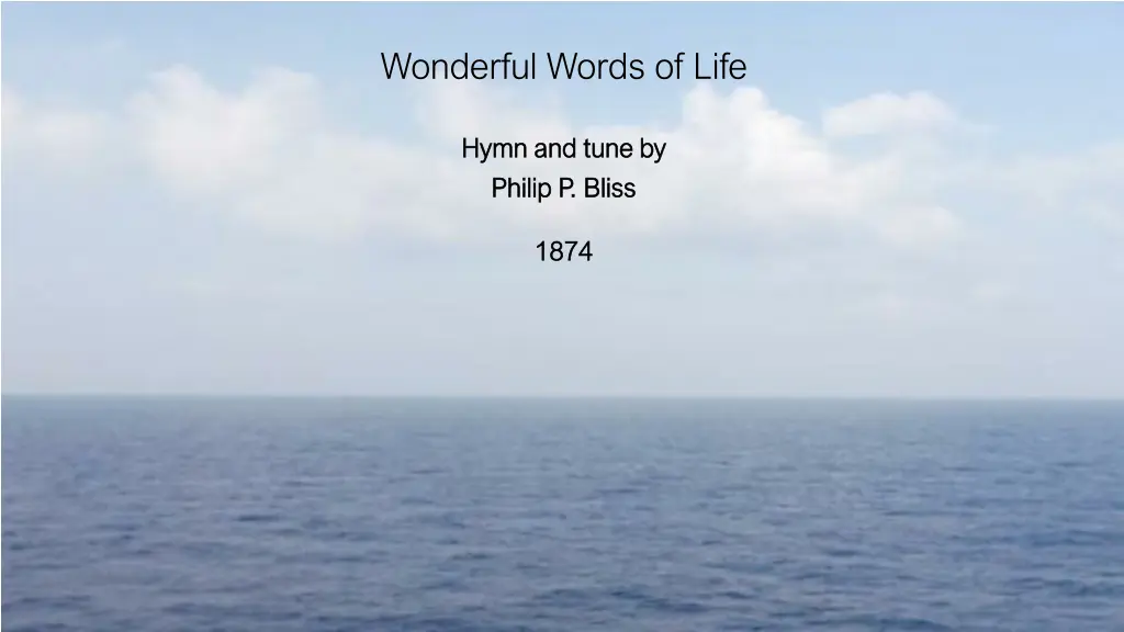 wonderful words of life
