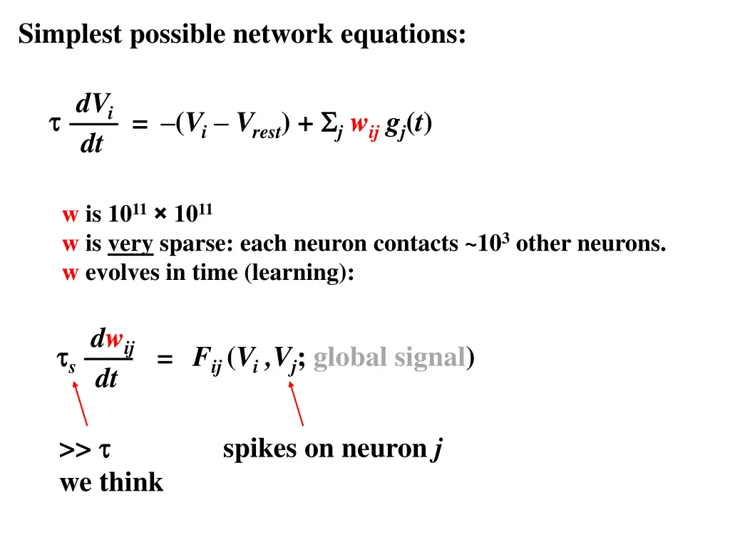 simplest possible network equations 4