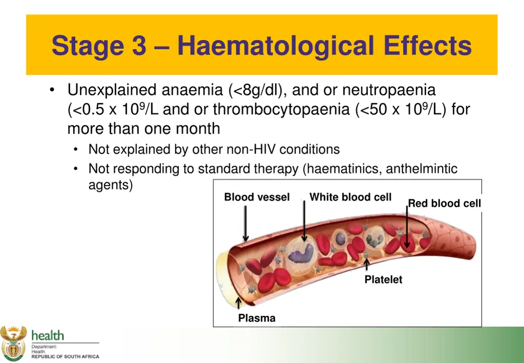 stage 3 haematological effects