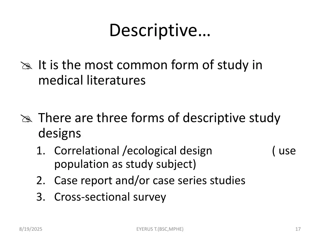 descriptive