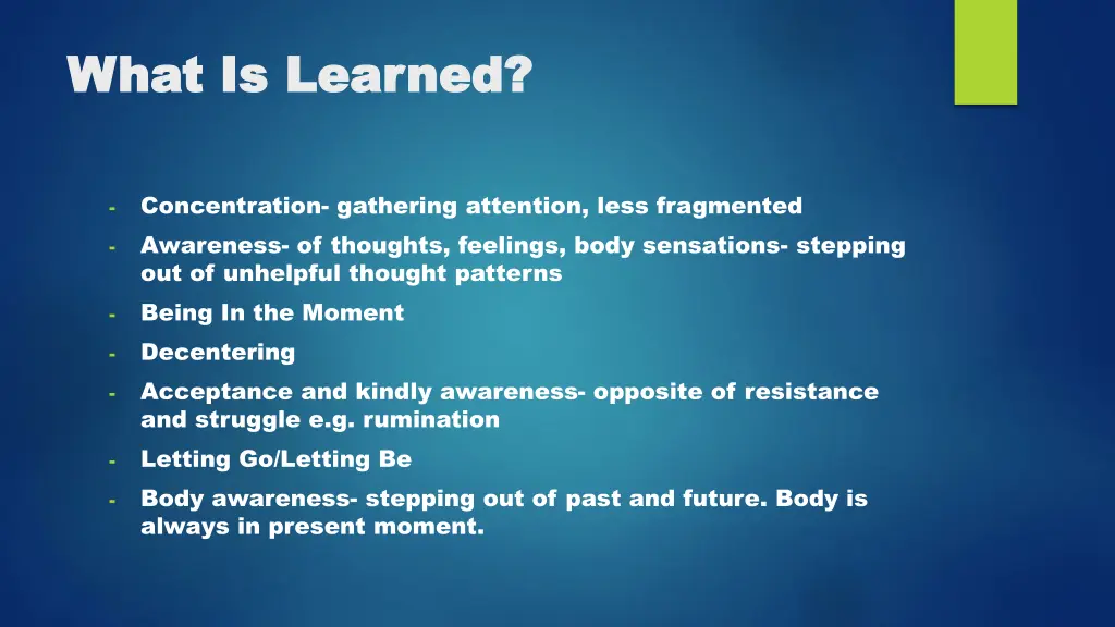 what is learned what is learned