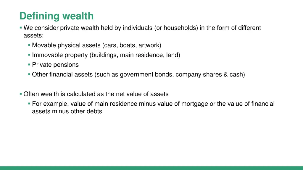 defining wealth