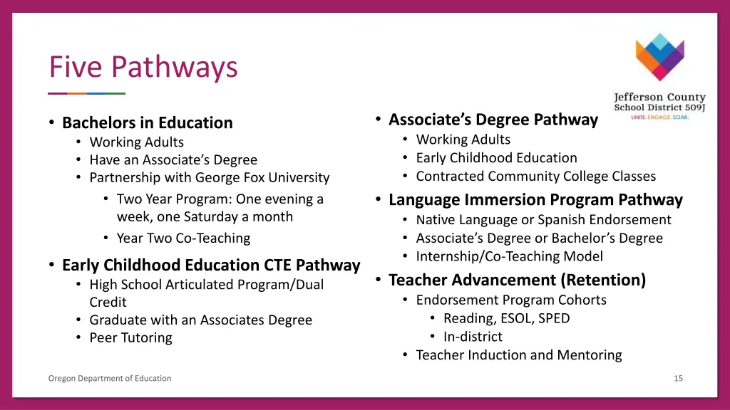five pathways