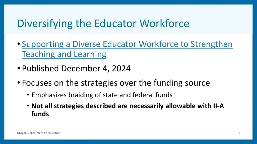 diversifying the educator workforce
