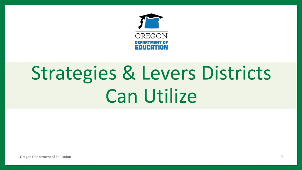 strategies levers districts can utilize