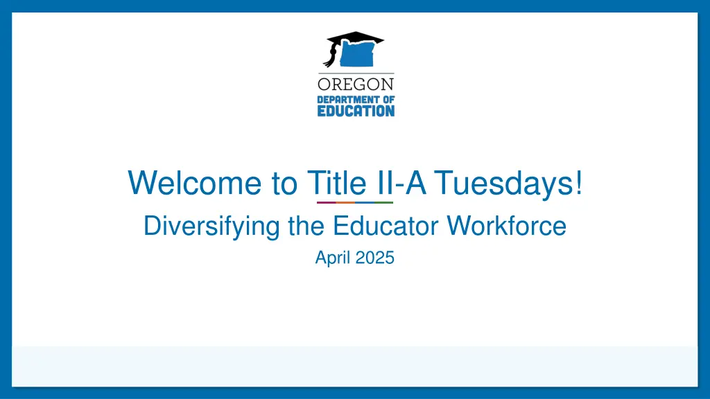 welcome to title ii a tuesdays diversifying