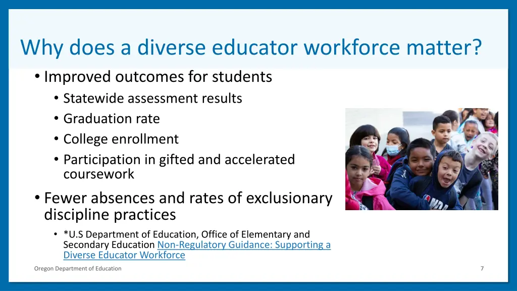 why does a diverse educator workforce matter