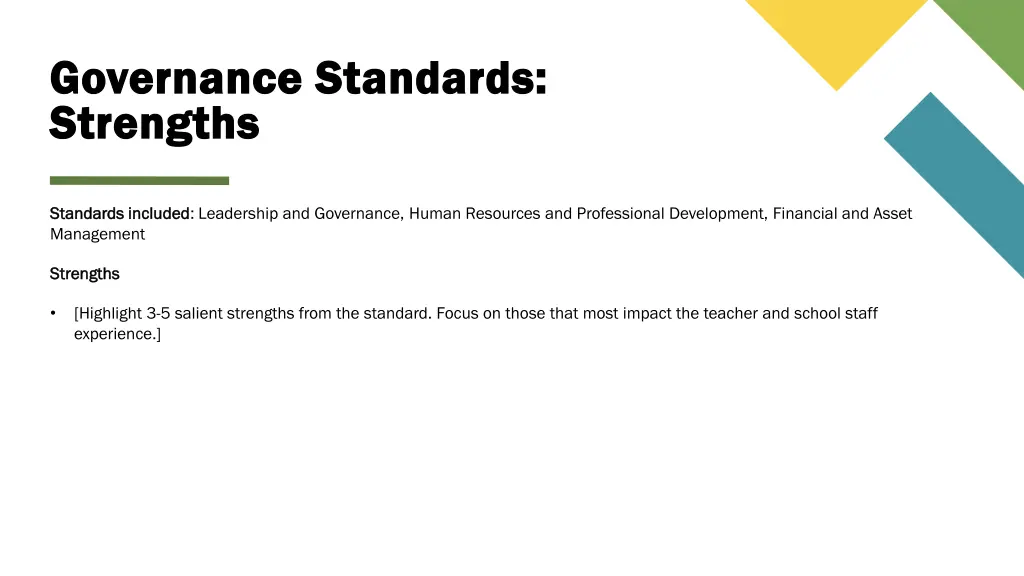 governance standards governance standards