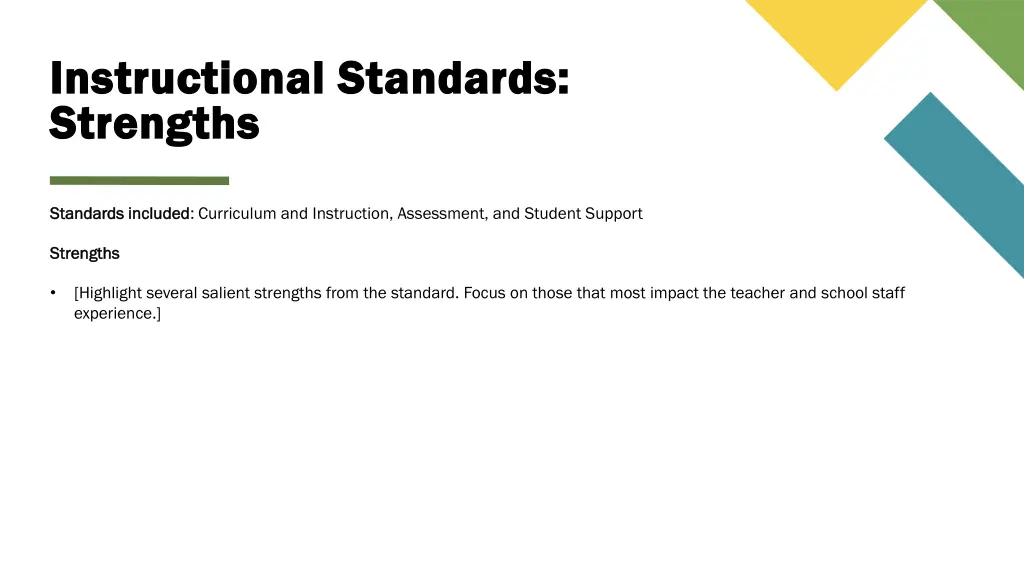 instructional standards instructional standards
