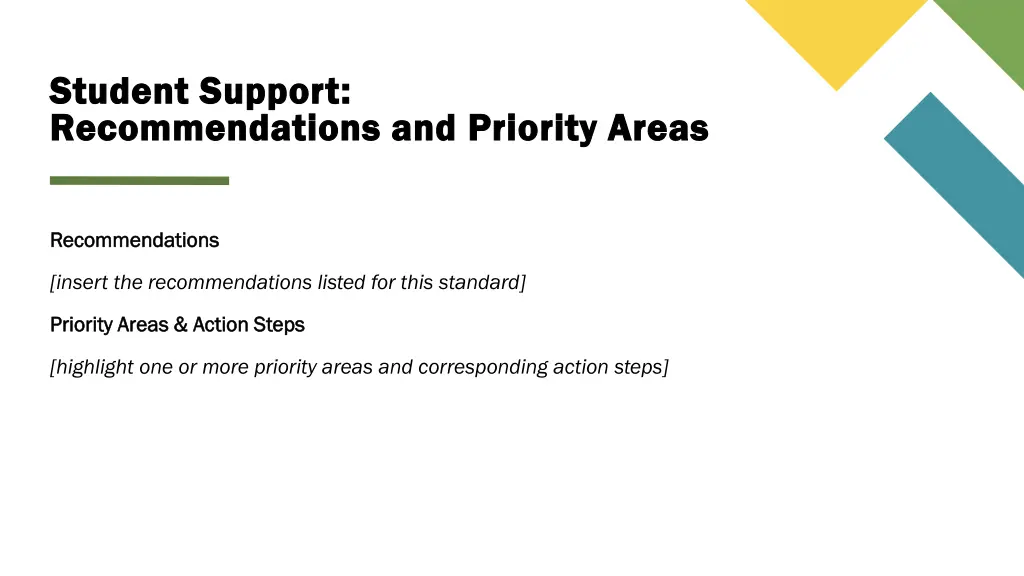 student support student support recommendations