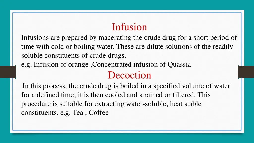 infusion