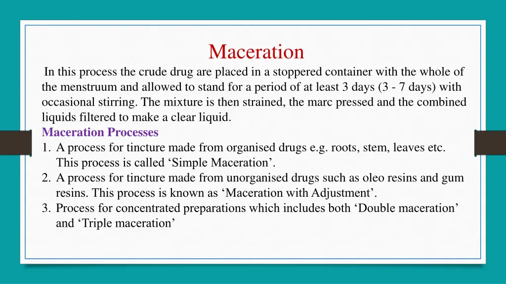 maceration