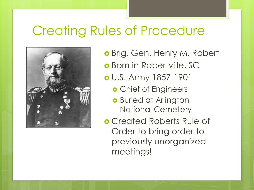 creating rules of procedure