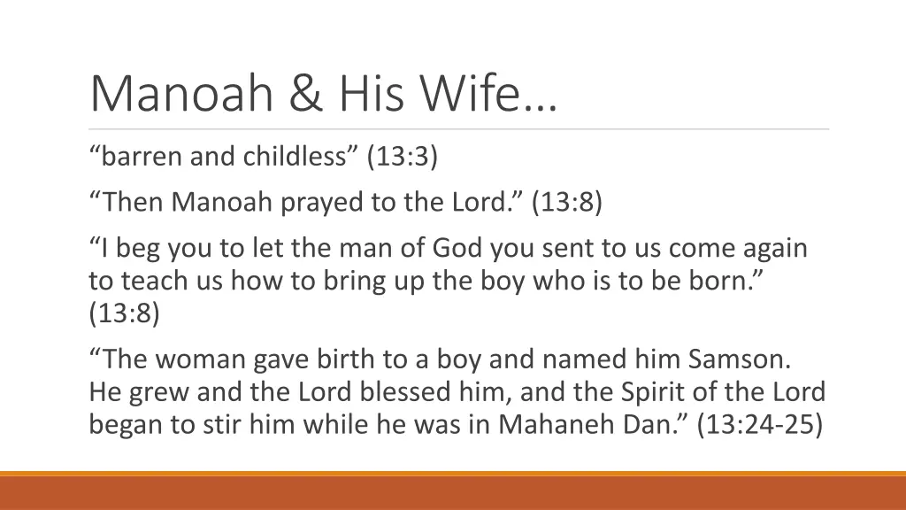 manoah his wife