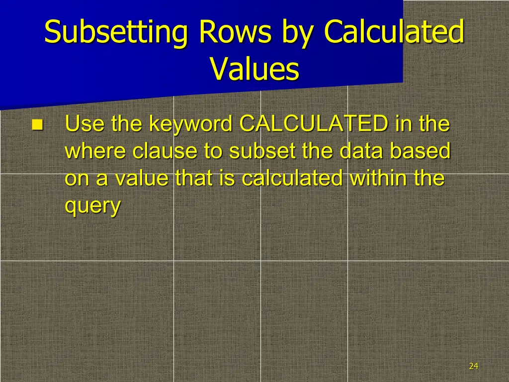 subsetting rows by calculated values