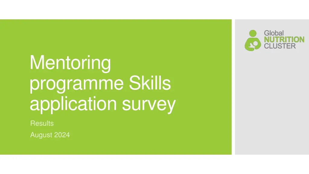 mentoring programme skills application survey