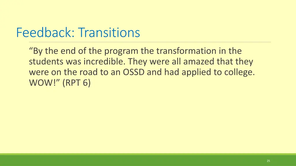 feedback transitions