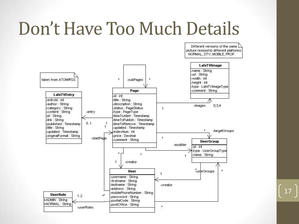 don t have too much details