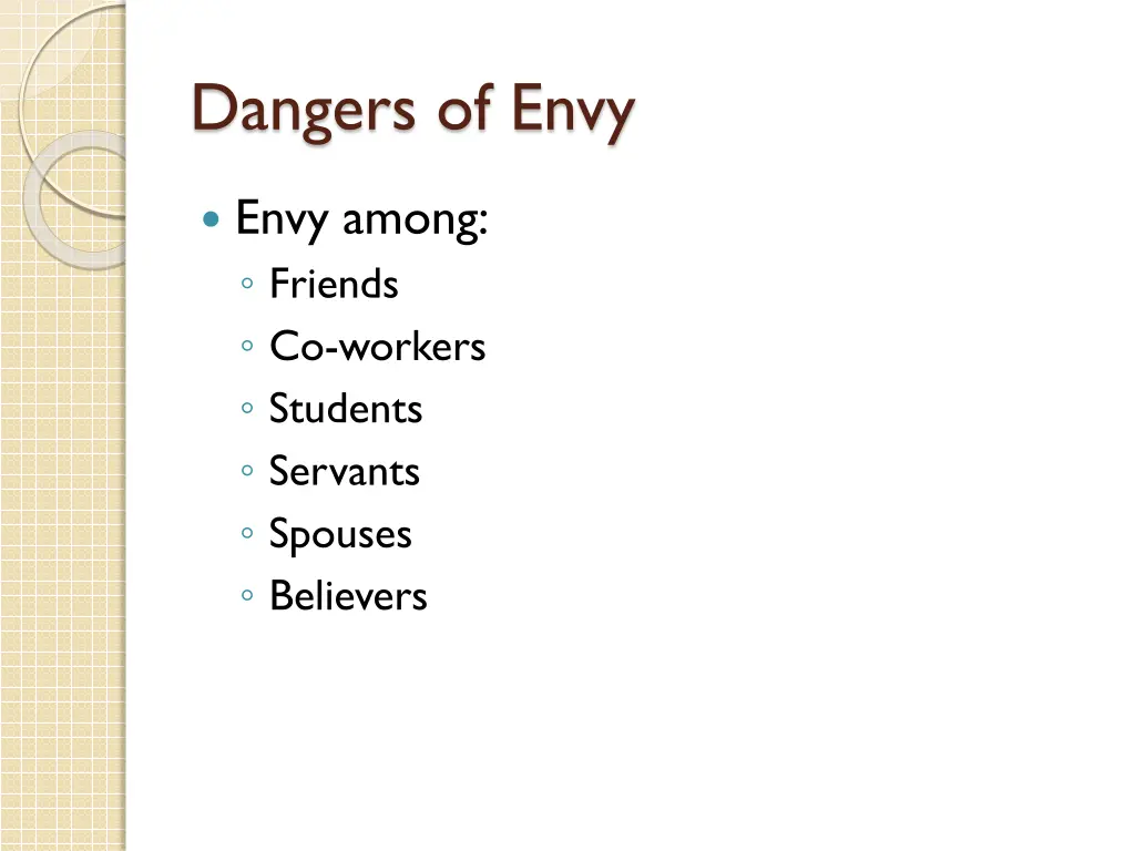 dangers of envy 1