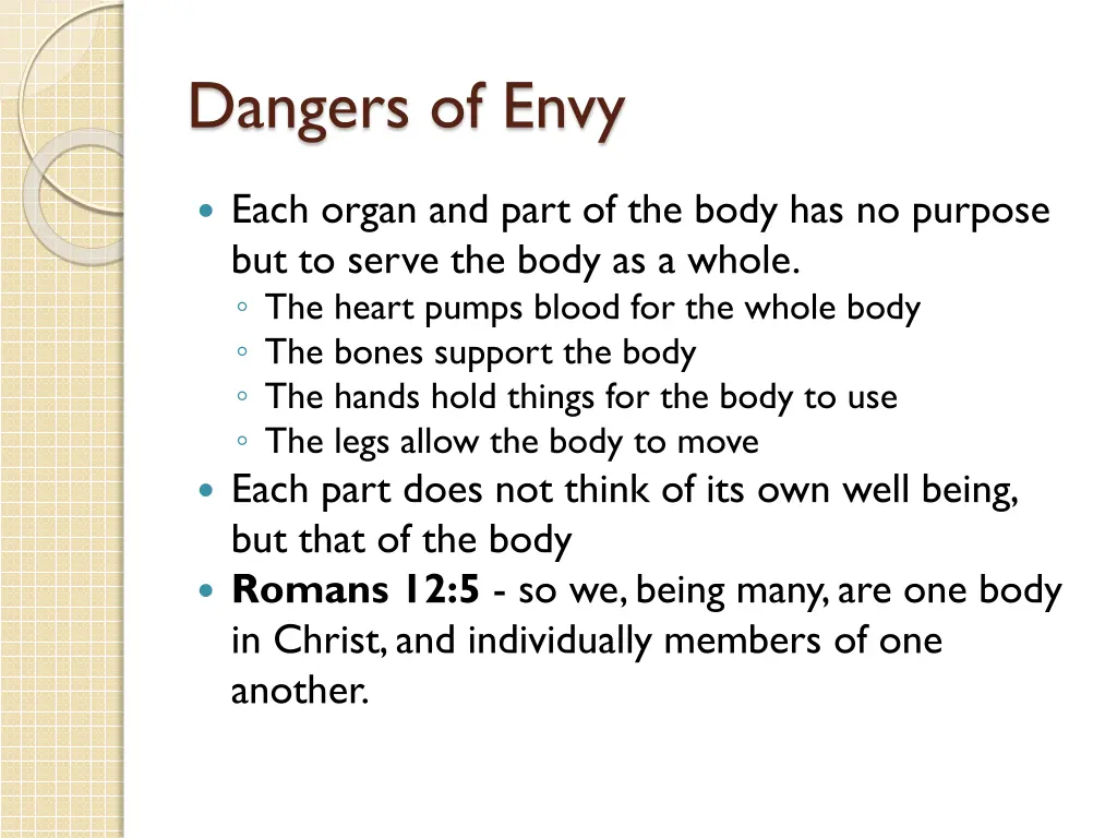 dangers of envy 2