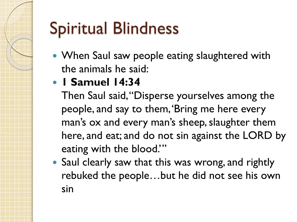 spiritual blindness