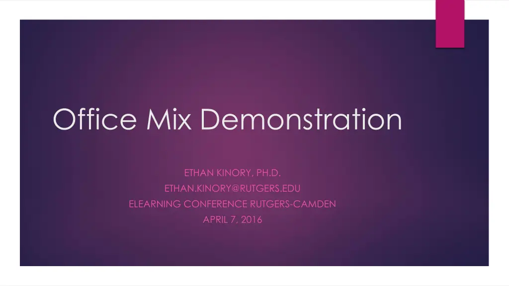 office mix demonstration