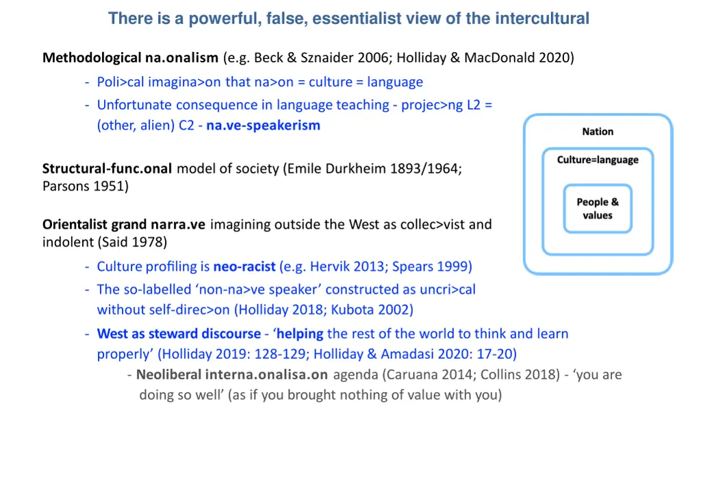 there is a powerful false essentialist view