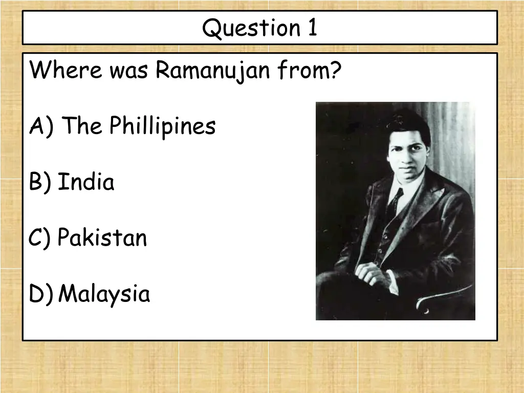 question 1
