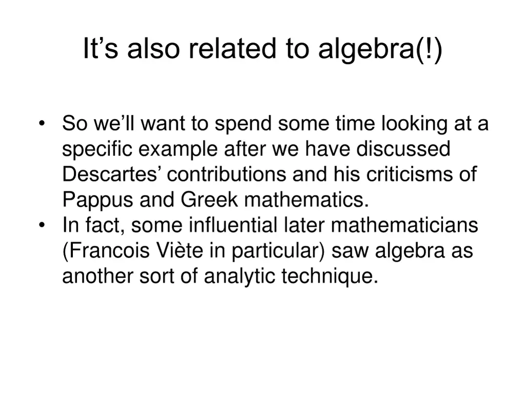 it s also related to algebra