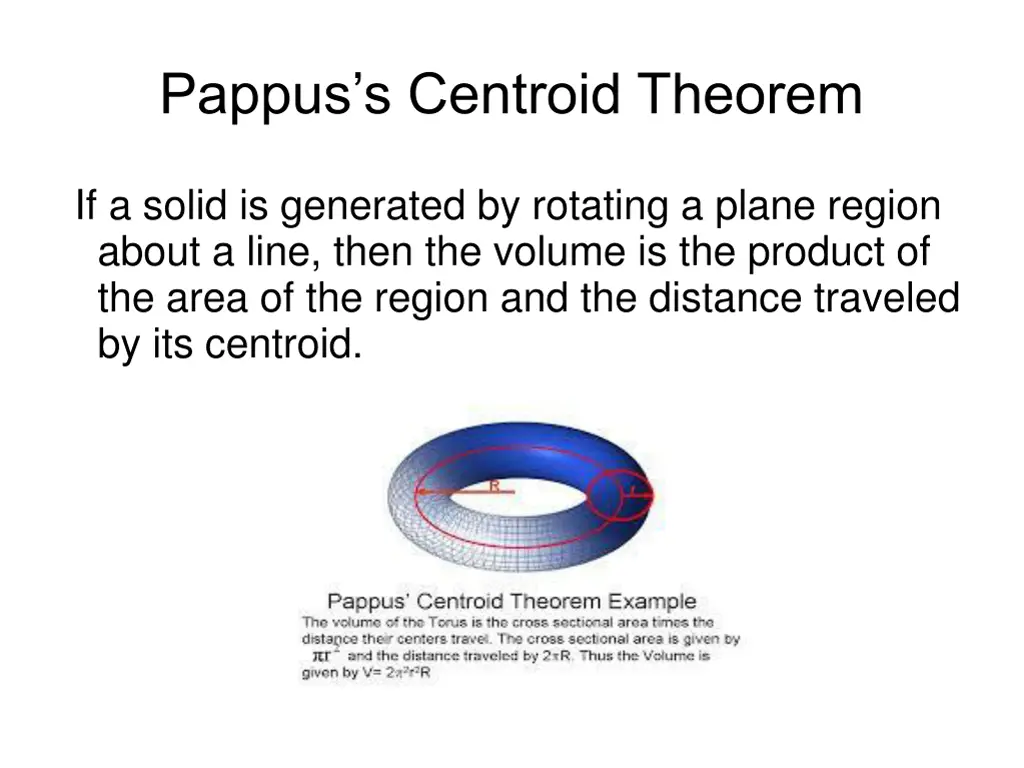 pappus s centroid theorem