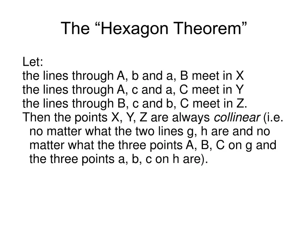 the hexagon theorem 1