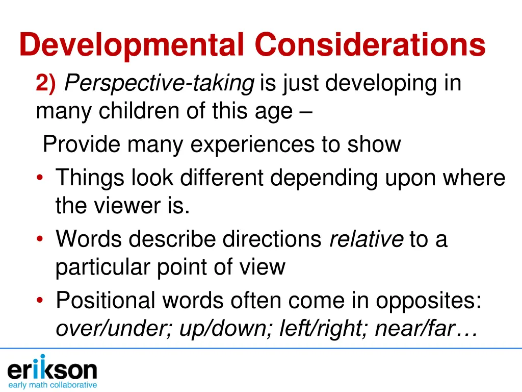 developmental considerations 1