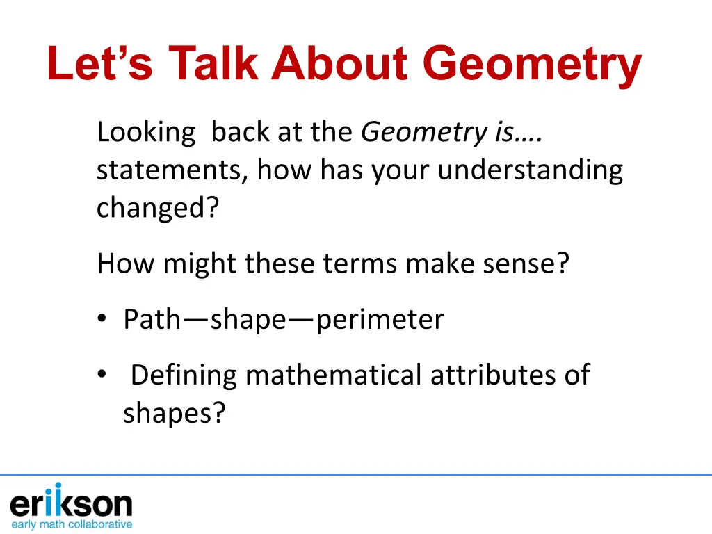 let s talk about geometry