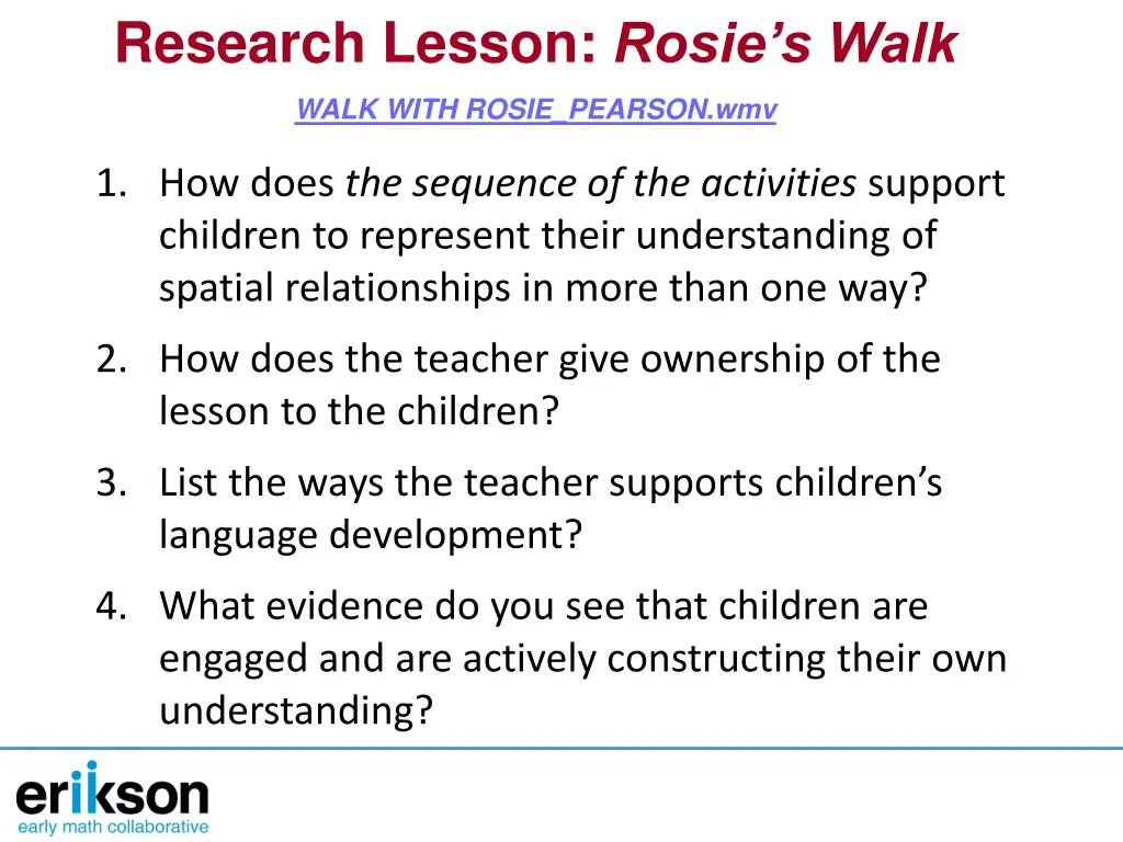 research lesson rosie s walk